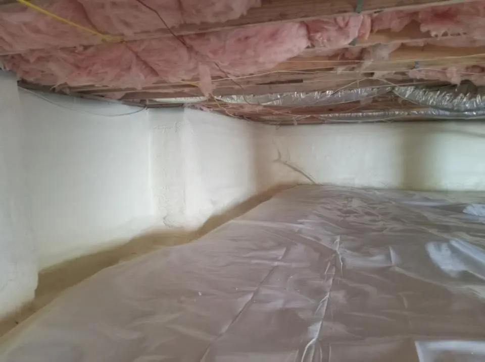 Crawl space encapsulation with closed-cell spray foam for Roof Maintenance in Reidsville